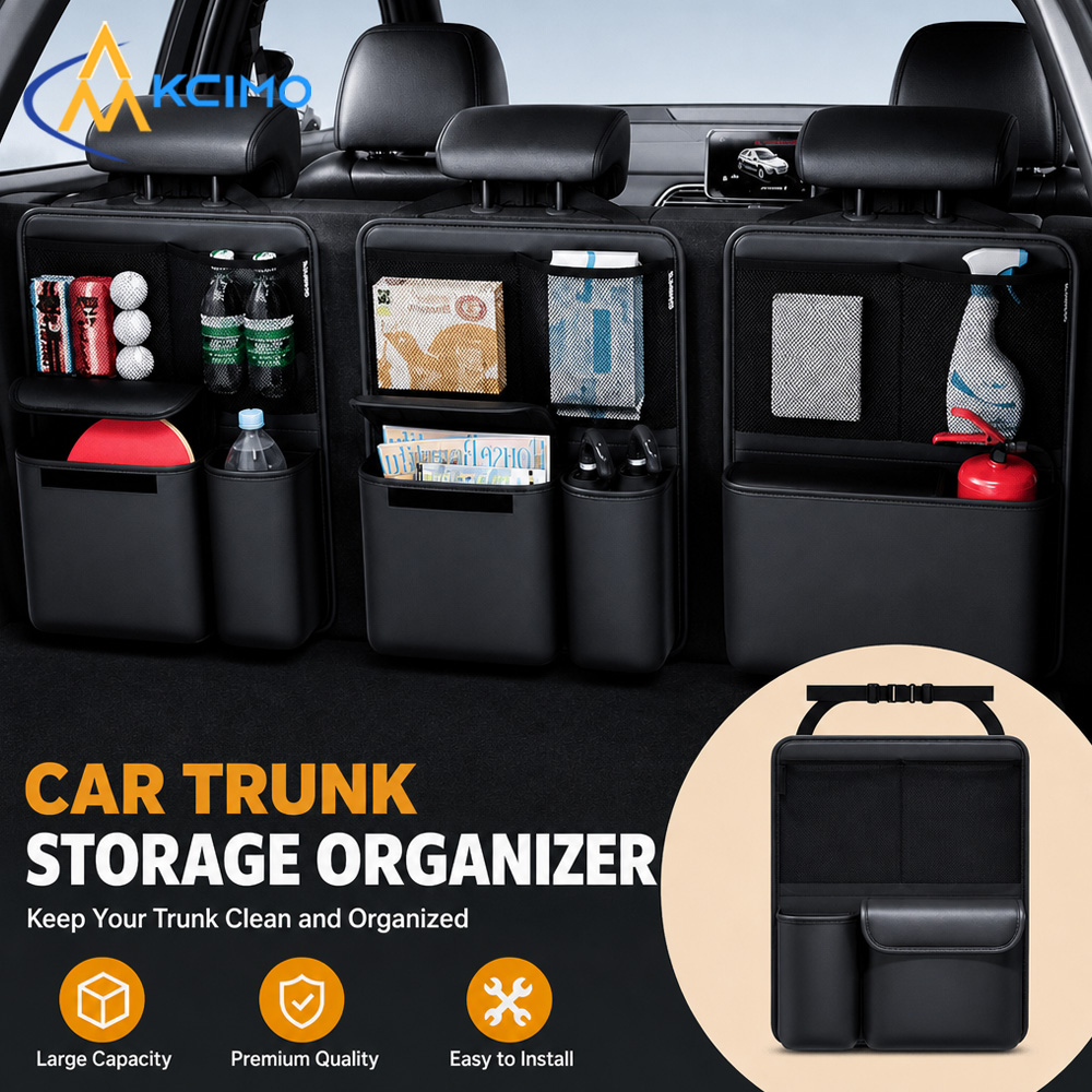 Car Trunk Organizer - High Quality PU Leather Foldable Car