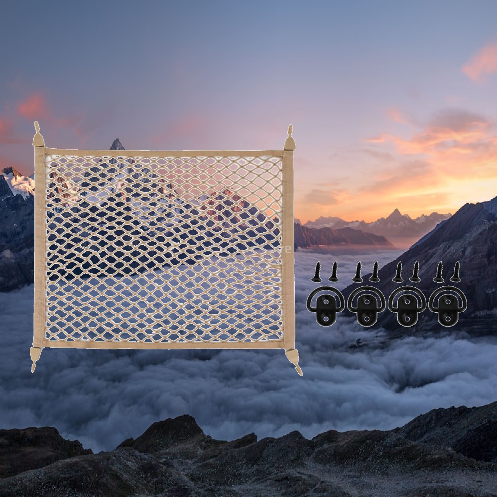 Car Trunk Organizer - Elastic Mesh Cargo Net Stretchable Car