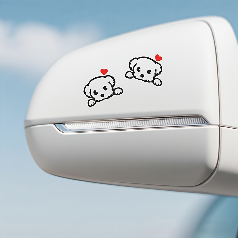 2PCS Cute Cartoon Dog Fun Viny - Car Accessories On Amazon 评论和价格