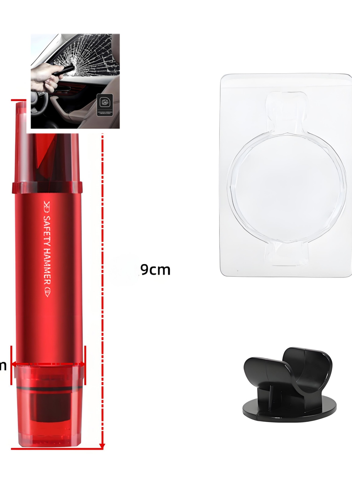 2-in-1 Car Safety Hammer Emerg - Car Emergency Tool Kit 评论和价格